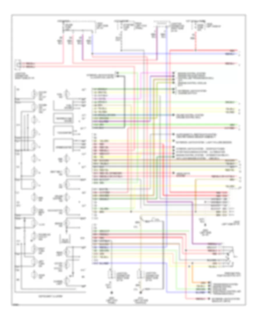 Instrument Cluster Wiring Diagram 1 of 2 for Toyota Camry DX 1994