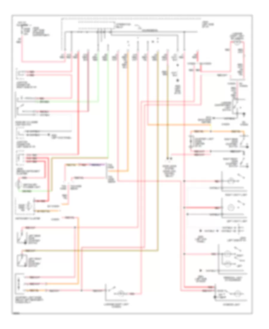 Courtesy Lamps Wiring Diagram with Illuminated Entry for Toyota Camry DX 1994