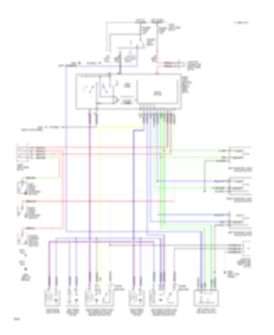 Power Door Lock Wiring Diagram for Toyota Camry DX 1994