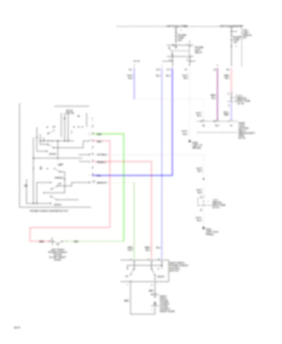 Power Window Wiring Diagram Coupe for Toyota Camry DX 1994