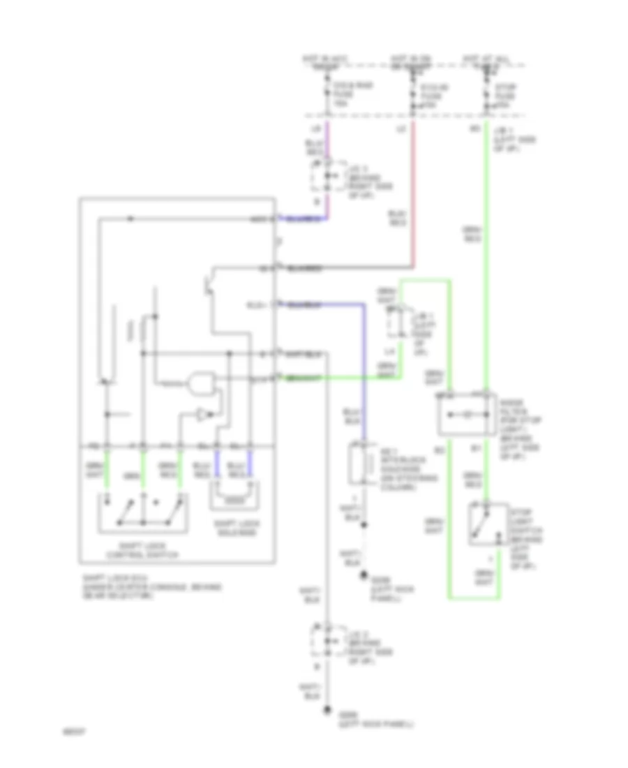 Shift Interlock Wiring Diagram for Toyota Camry DX 1994