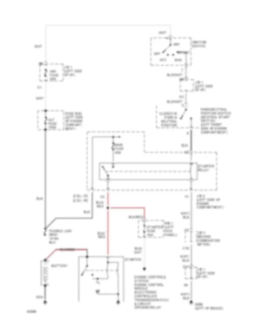 Starting Wiring Diagram A T for Toyota Camry DX 1994