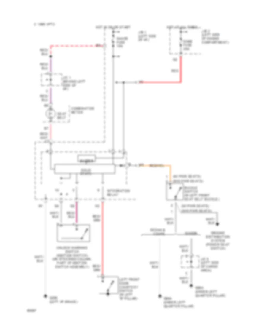 Warning System Wiring Diagrams for Toyota Camry DX 1994