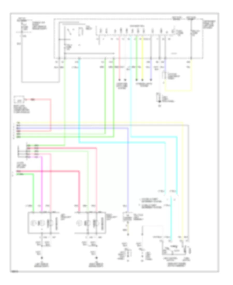 Exterior Lamps Wiring Diagram, Hatchback (2 of 2) for Toyota Yaris 2012
