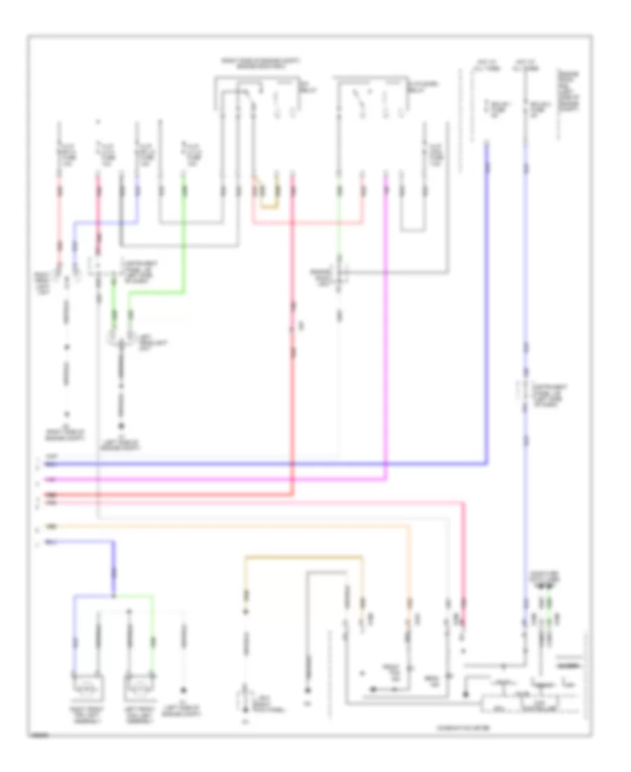 Headlights Wiring Diagram, without DRL Hatchback (2 of 2) for Toyota Yaris 2012