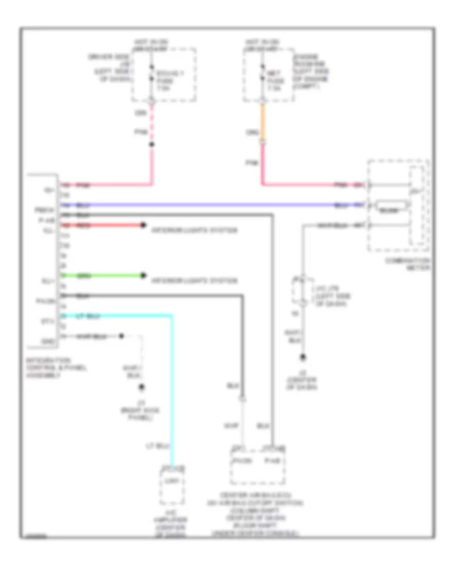 Integration Control and Panel Wiring Diagram for Toyota Tundra Limited 2010