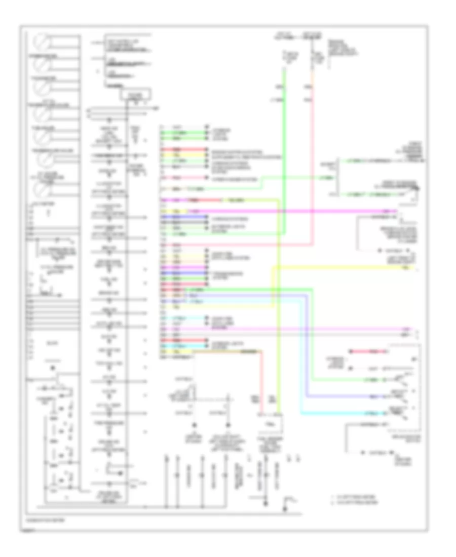 Instrument Cluster Wiring Diagram 1 of 2 for Toyota Tundra Limited 2010
