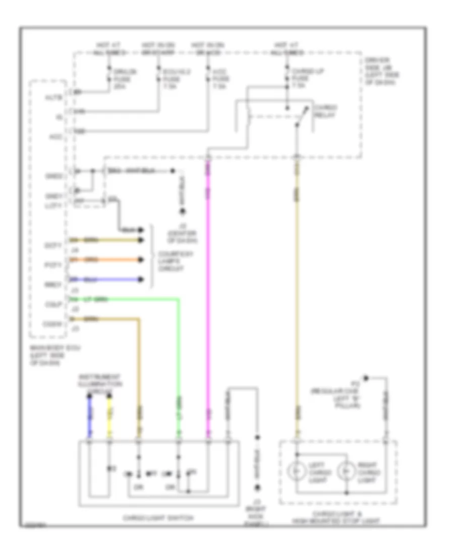 Cargo Light Wiring Diagram for Toyota Tundra Limited 2010