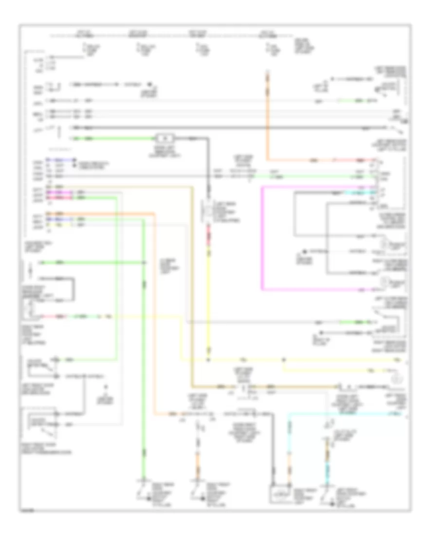 Courtesy Lamps Wiring Diagram (1 of 2) for Toyota Tundra Limited 2010