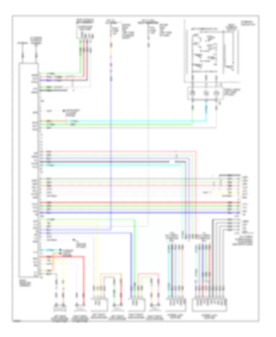 Radio Wiring Diagram, without Navigation with Built-in Amplifier for Toyota Tundra Limited 2010