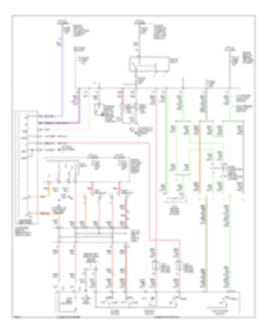 Headlights Wiring Diagram, without DRL for Toyota RAV4 2004