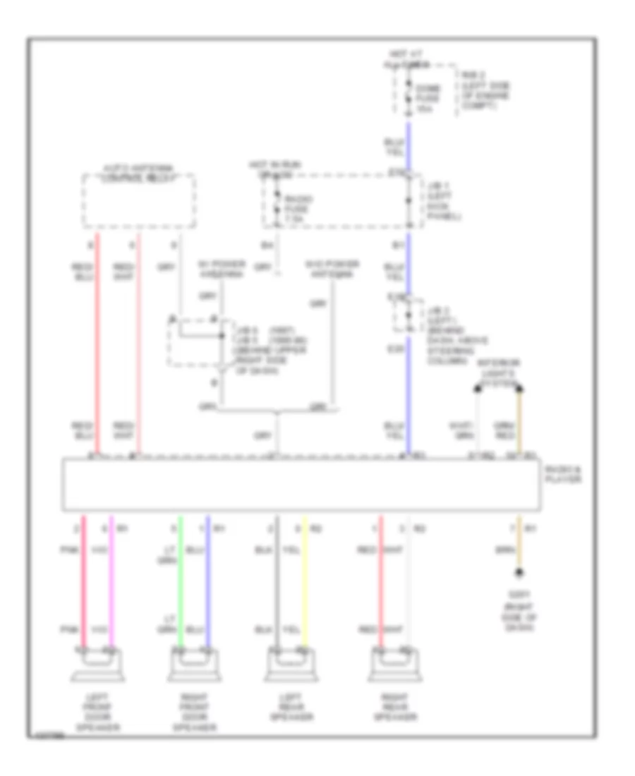 Radio Wiring Diagrams for Toyota Tacoma SR5 1997