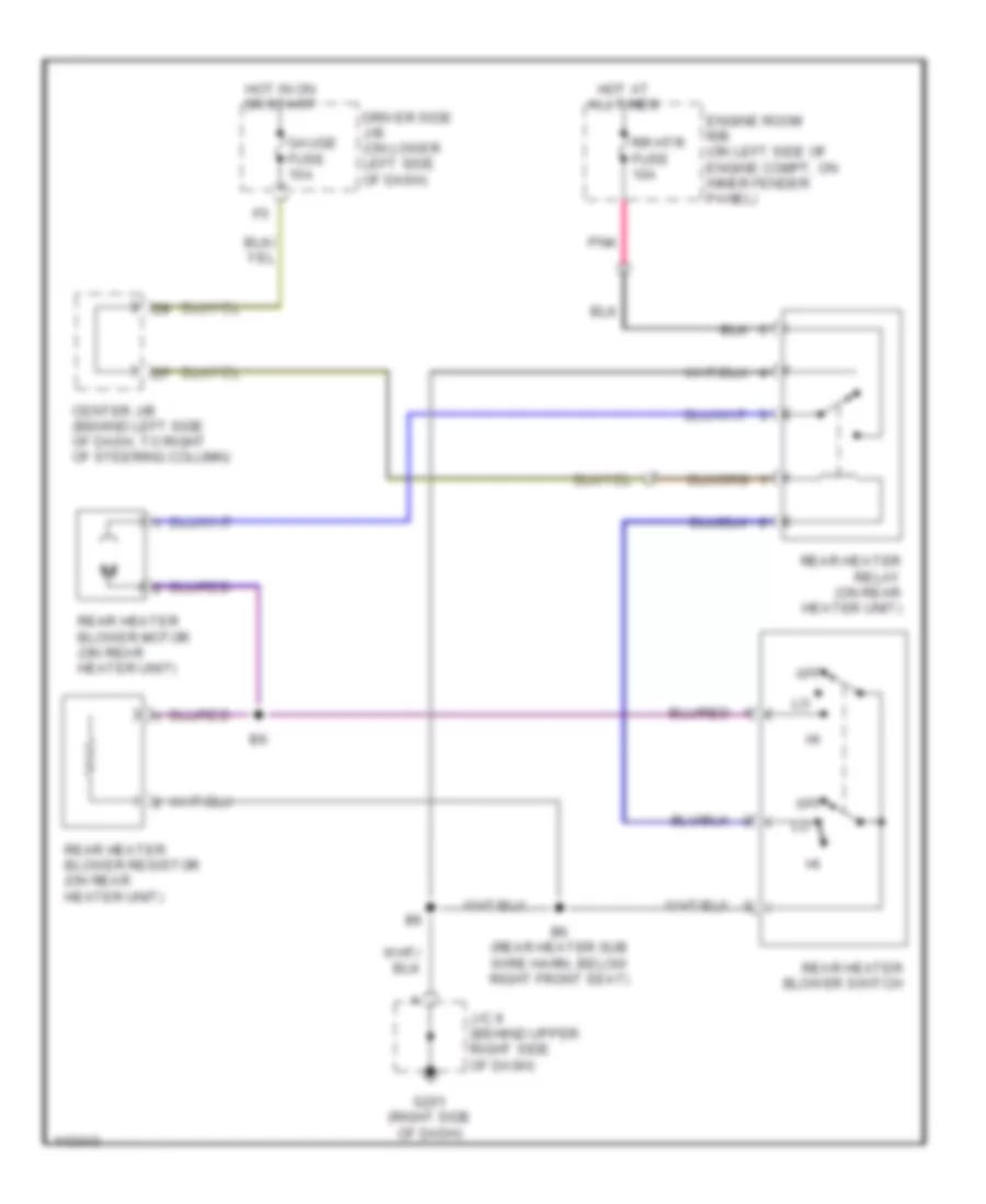 Heater Wiring Diagram Rear for Toyota 4Runner Limited 2001