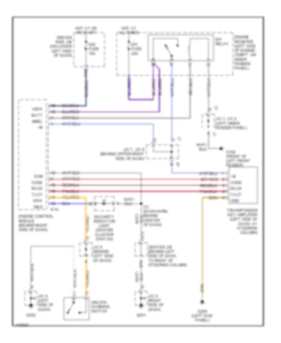 Immobilizer Wiring Diagram for Toyota 4Runner Limited 2001