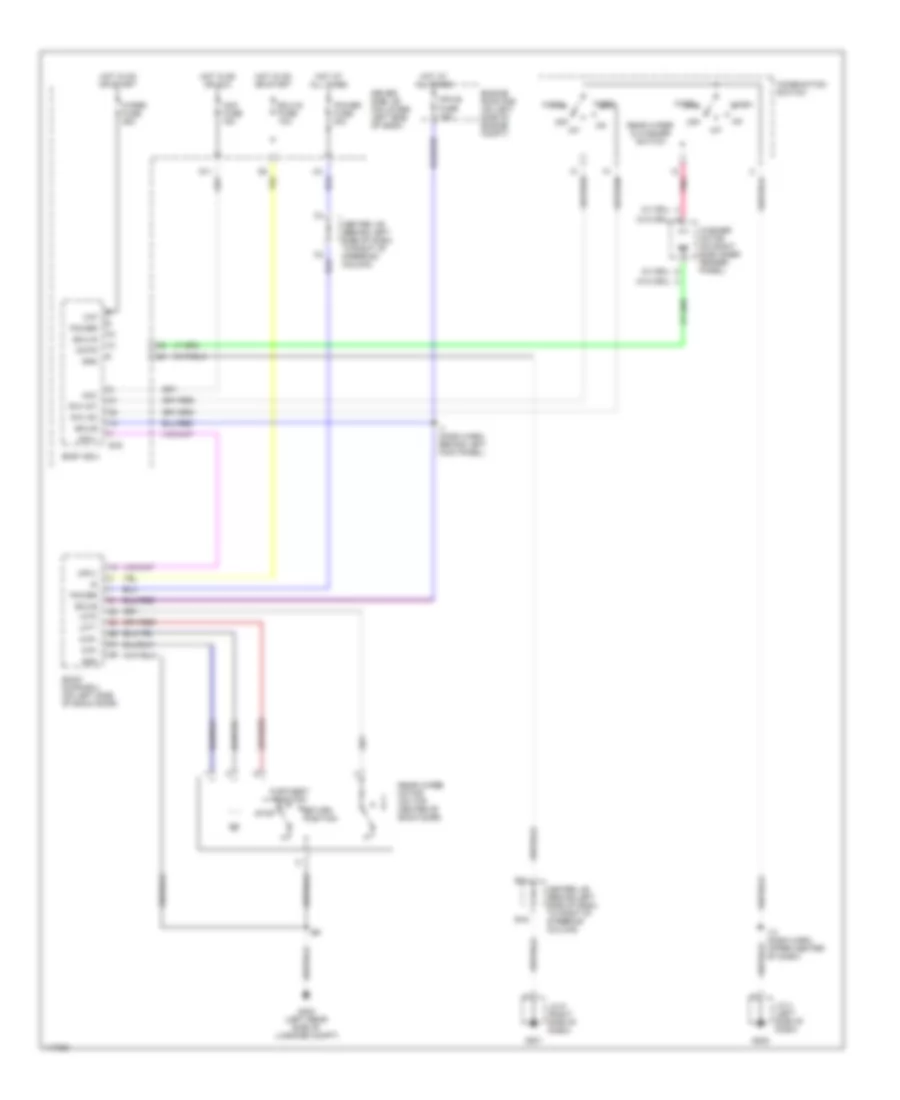 Электросхема заднего стеклоочистителя и омывателя стекла для Toyota 4Runner Limited 2001