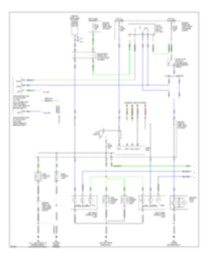 Exterior Lamps Wiring Diagram, without Trailer Tow (1 of 2) for Toyota Tacoma 2008
