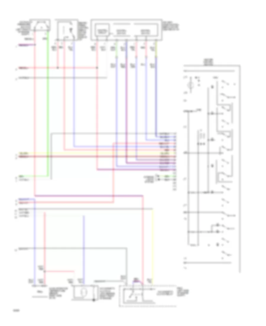 2.2L, AC Wiring Diagram, Push Control Type (2 of 2) for Toyota Camry LE 1994
