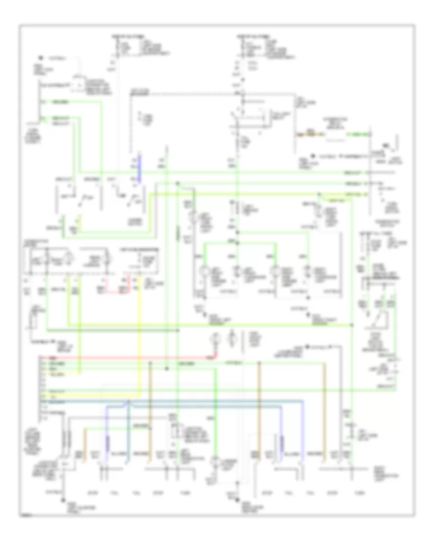 Exterior Light Wiring Diagram, Wagon for Toyota Camry LE 1994