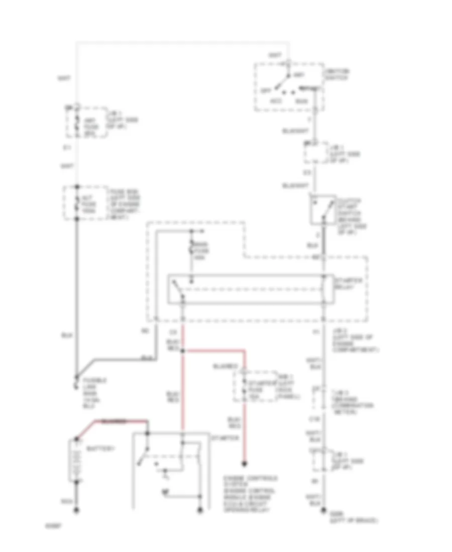 Starting Wiring Diagram M T for Toyota Camry LE 1994