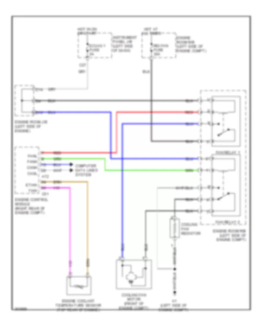 Cooling Fan Wiring Diagram Hatchback for Toyota Yaris LE 2012