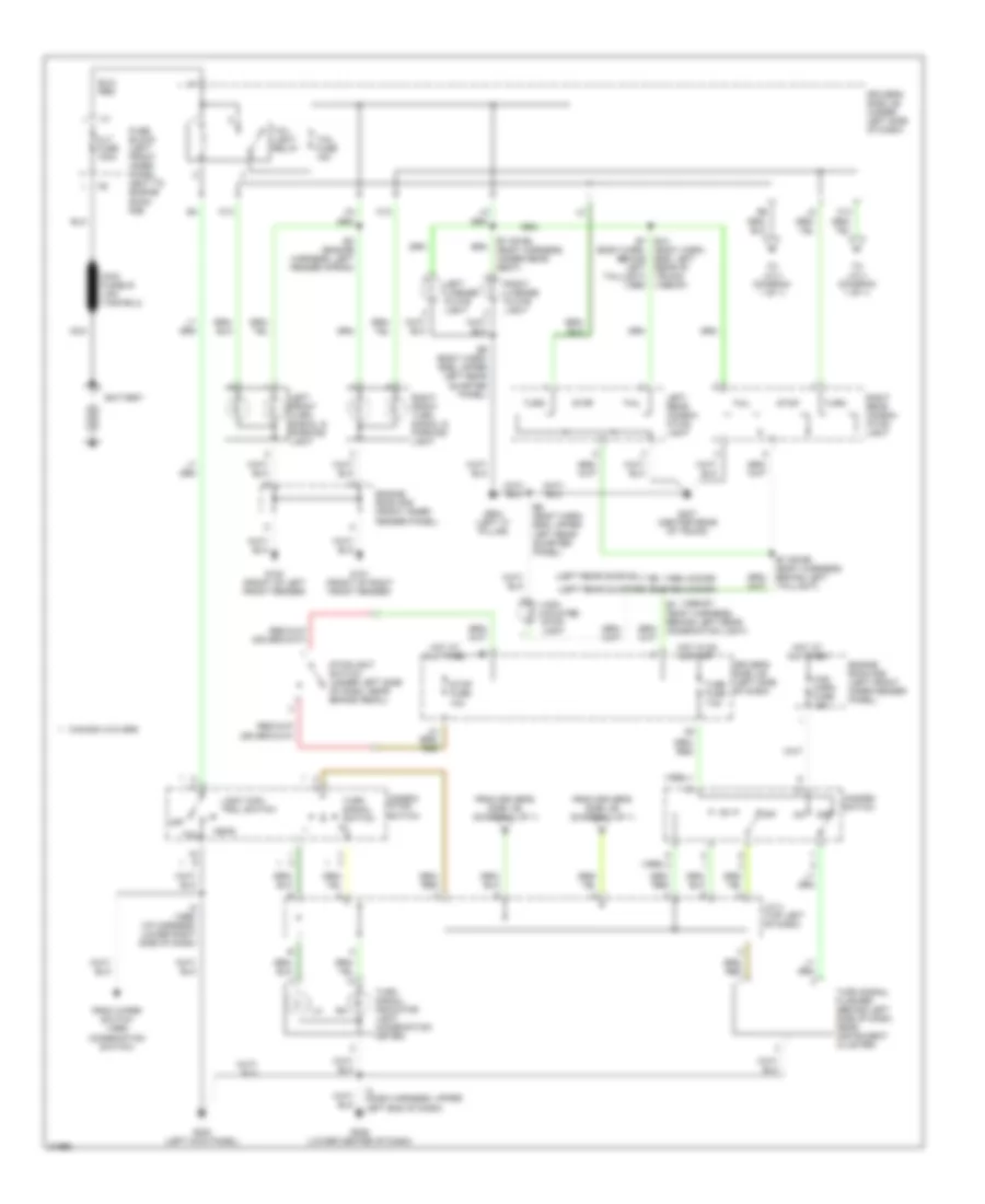 Exterior Lamps Wiring Diagram for Toyota Tercel CE 1997