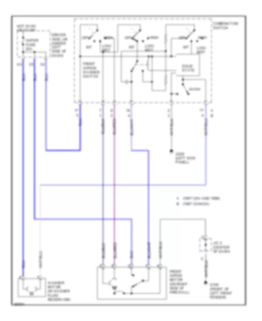 WiperWasher Wiring Diagram for Toyota Tercel CE 1997