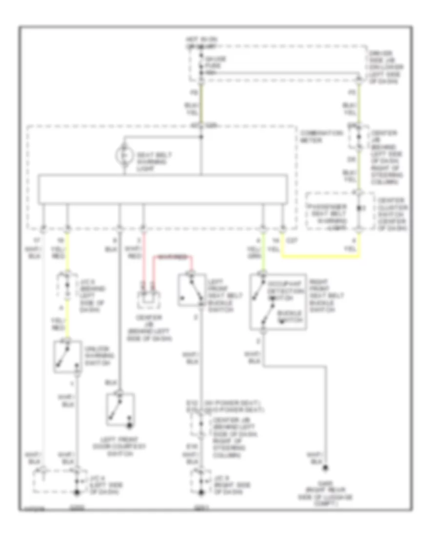 Warning System Wiring Diagrams for Toyota 4Runner SR5 2001