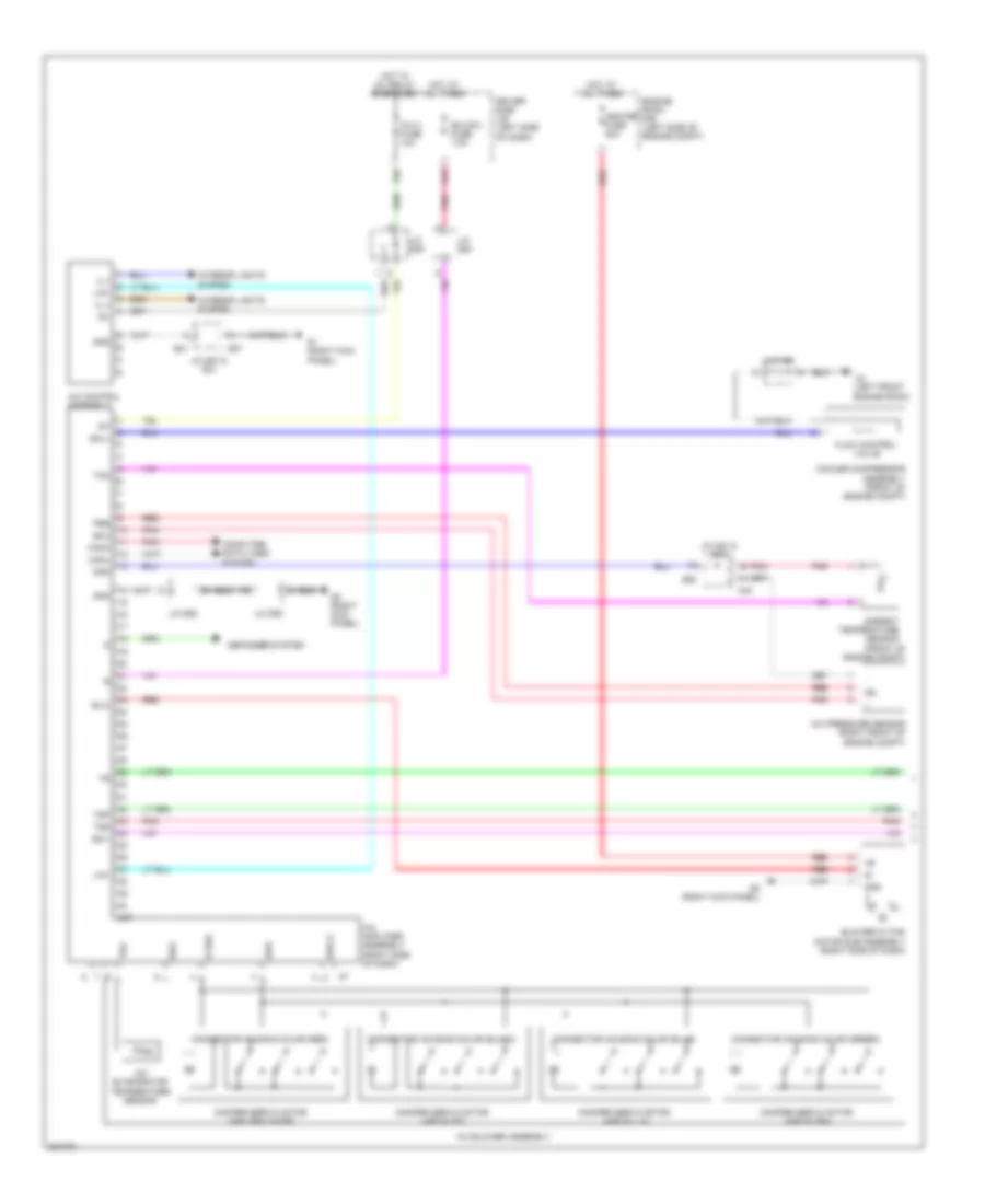 2.7L, Automatic AC Wiring Diagram (1 of 2) for Toyota Venza 2010