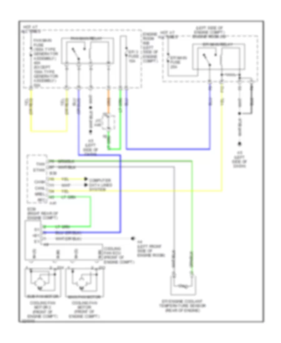 3.5L, Cooling Fan Wiring Diagram for Toyota Venza 2010