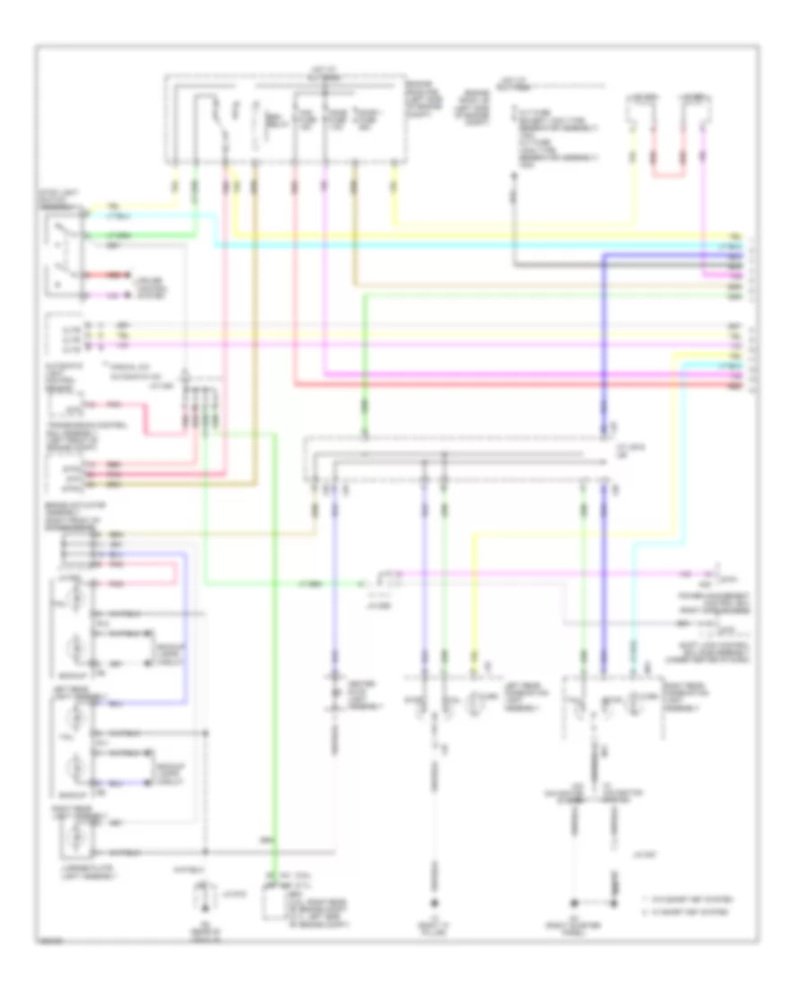 Exterior Lamps Wiring Diagram (1 of 2) for Toyota Venza 2010