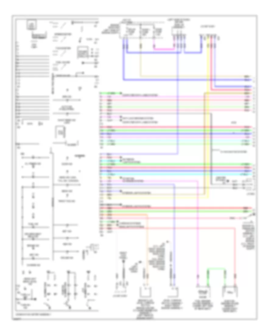 Instrument Cluster Wiring Diagram 1 of 3 for Toyota Venza 2010