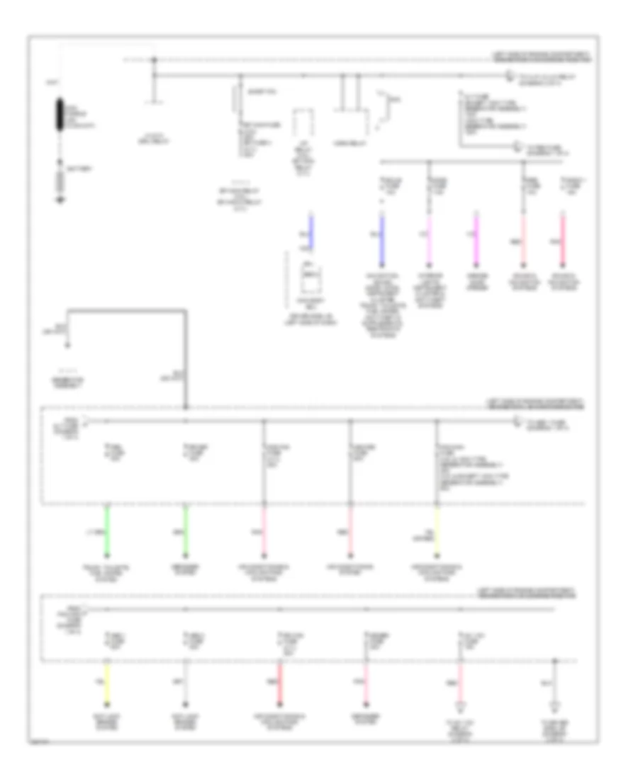 Power Distribution Wiring Diagram 1 of 4 for Toyota Venza 2010