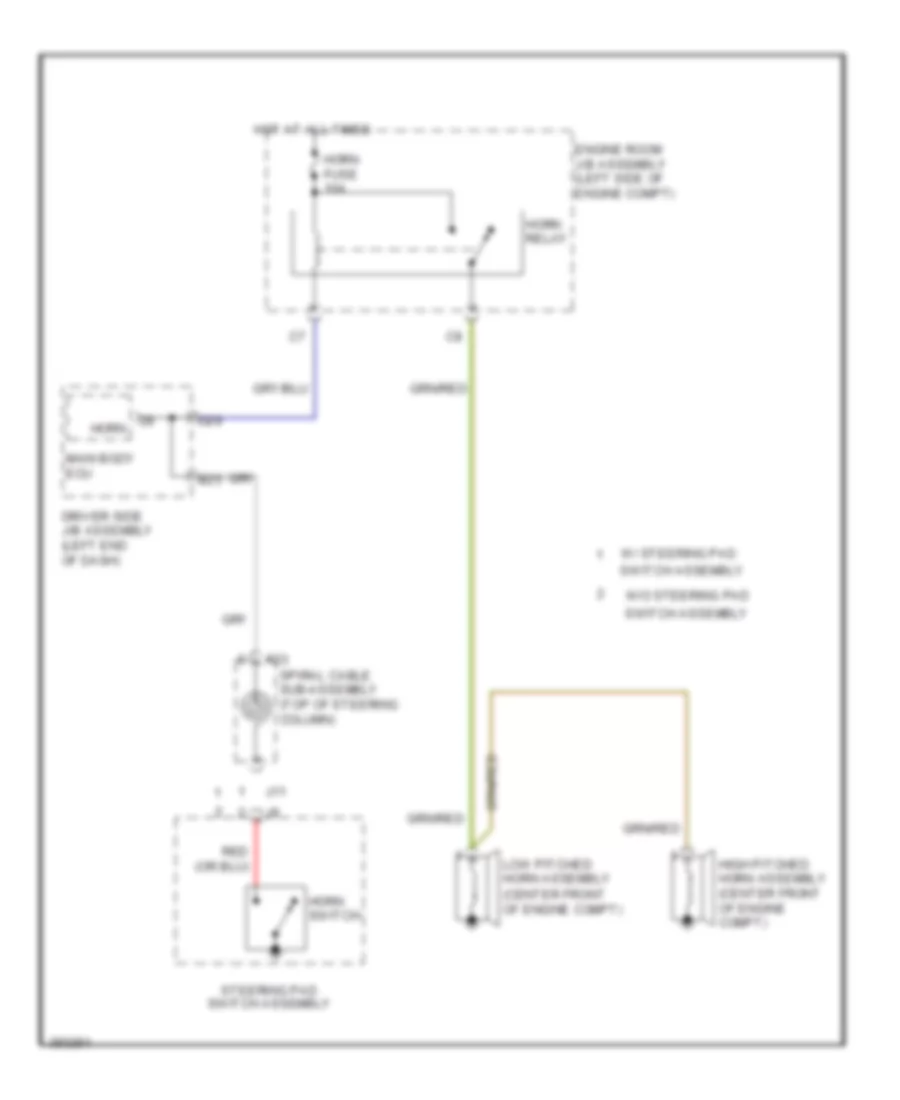 Horn Wiring Diagram for Toyota 4Runner Limited 2013