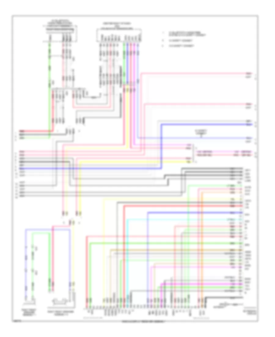 Navigation Wiring Diagram, with Built-in Amplifier (2 of 3) for Toyota 4Runner Limited 2013