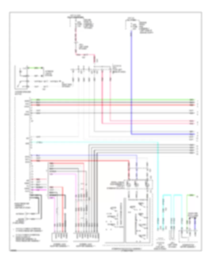 Radio Wiring Diagram, without Navigation with Built-in Amplifier (1 of 2) for Toyota 4Runner Limited 2013
