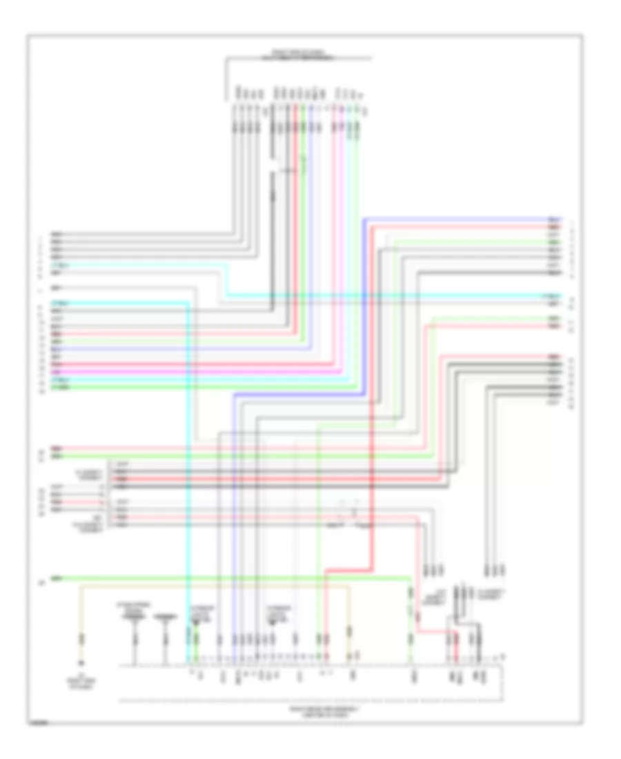 Radio Wiring Diagram, without Navigation with Separate Amplifier (2 of 3) for Toyota 4Runner Limited 2013
