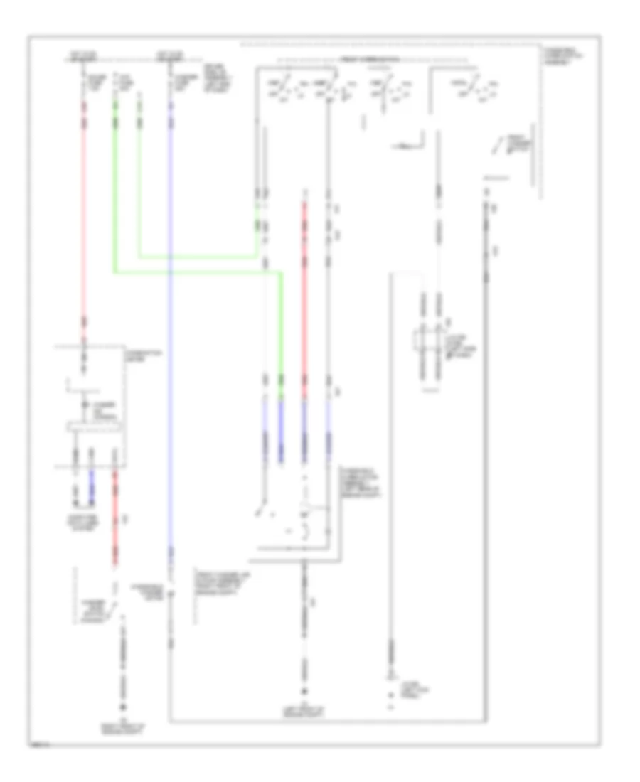 Электросхема передних стеклоочистителей дворников и омывателя лобового стекла для Toyota 4Runner Limited 2013