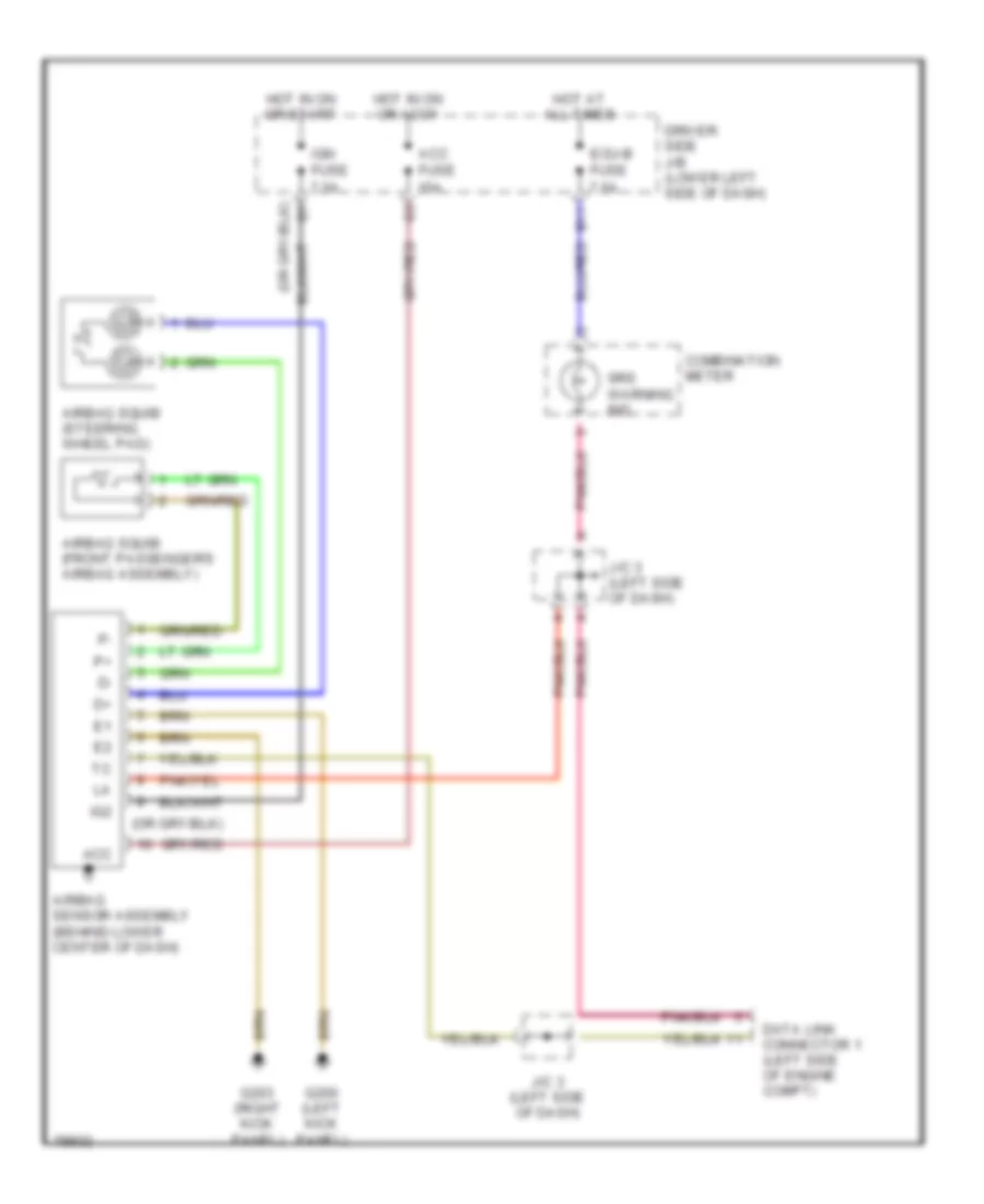 Supplemental Restraint Wiring Diagram for Toyota 4Runner 1998