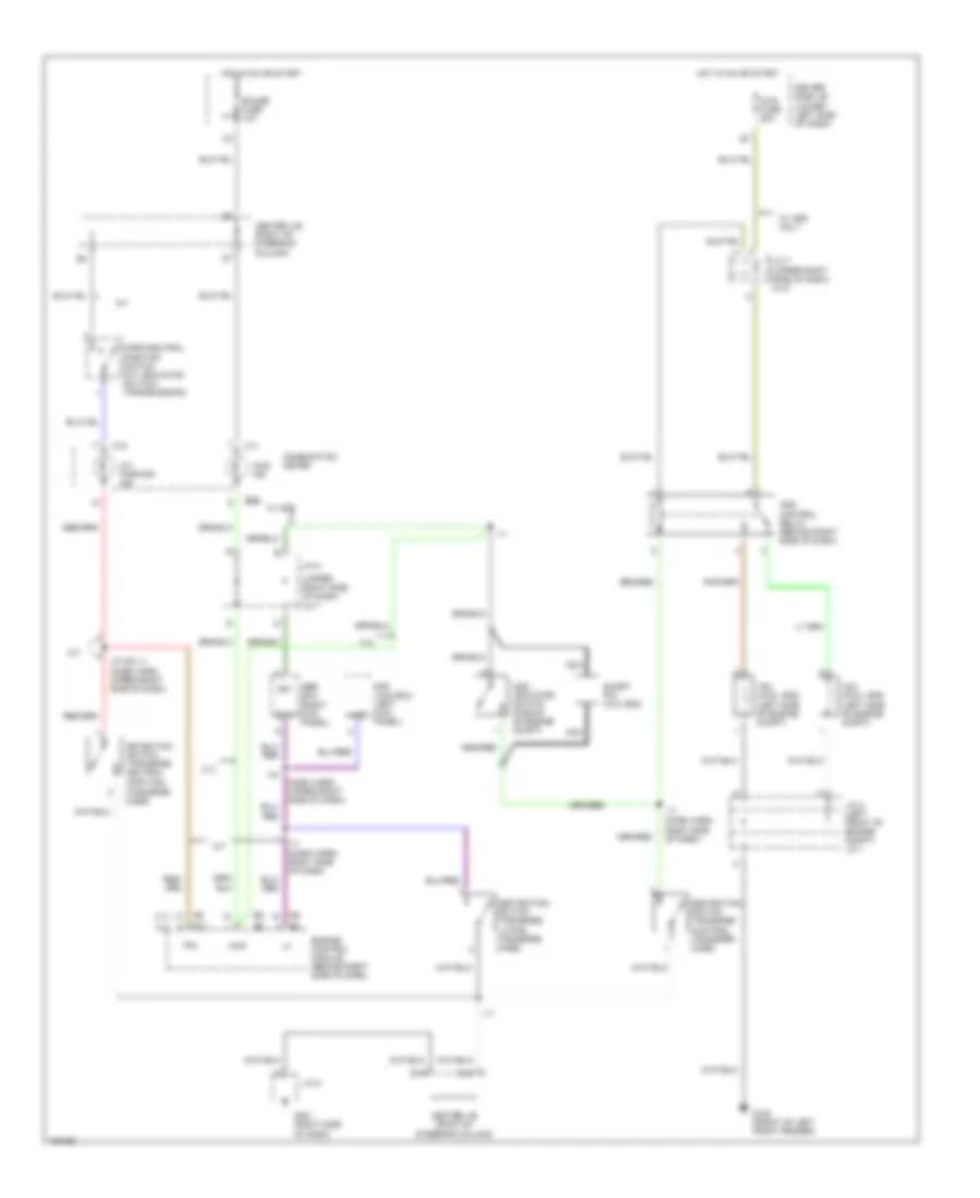 4WD Wiring Diagram, without 2-4 Select Switch for Toyota 4Runner 1998