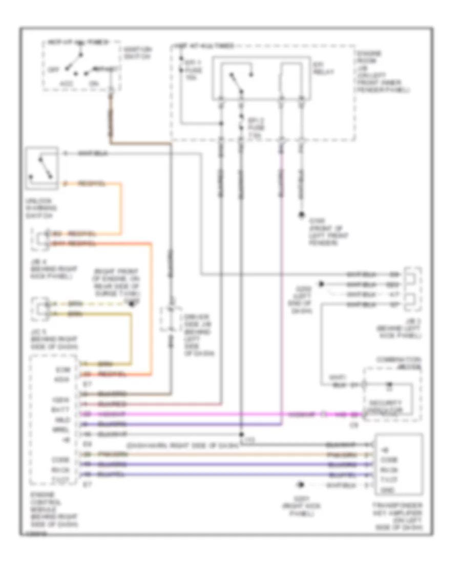 Immobilizer Wiring Diagram for Toyota Avalon XL 2001