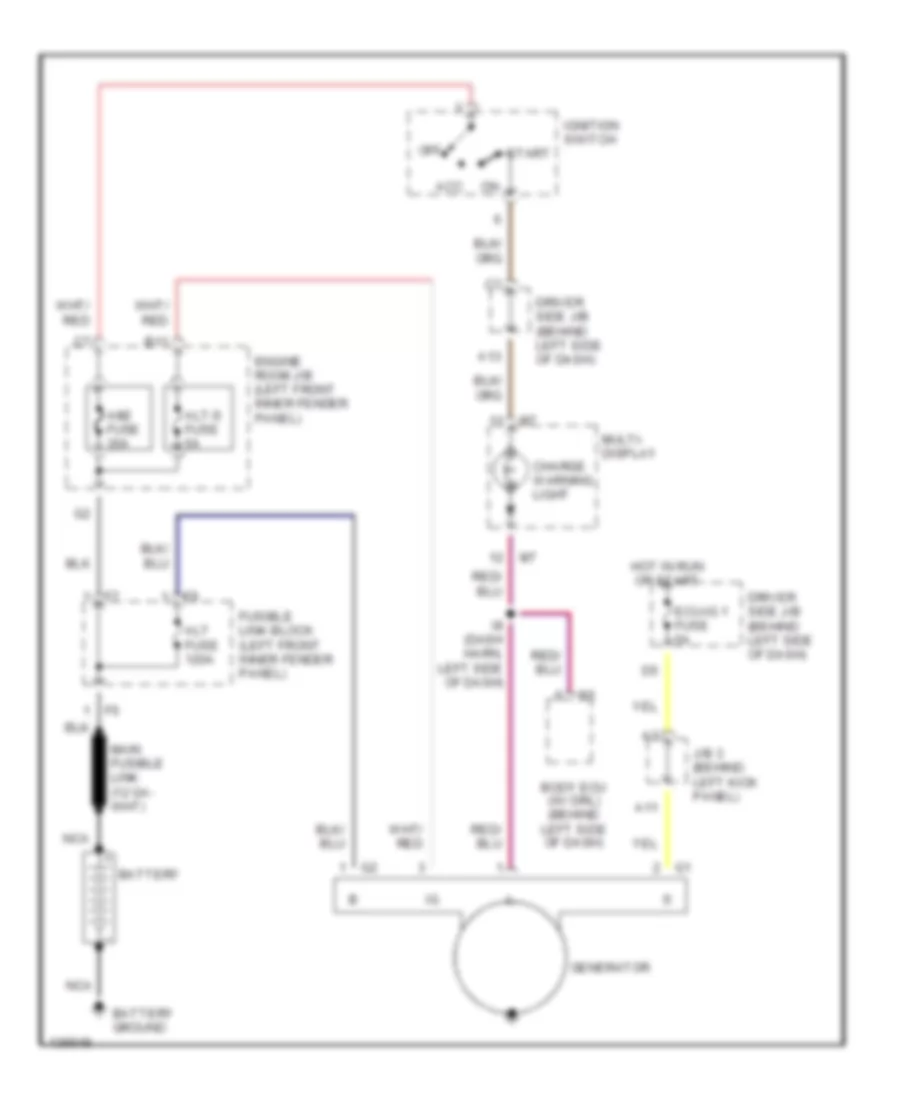 Charging Wiring Diagram for Toyota Avalon XL 2001