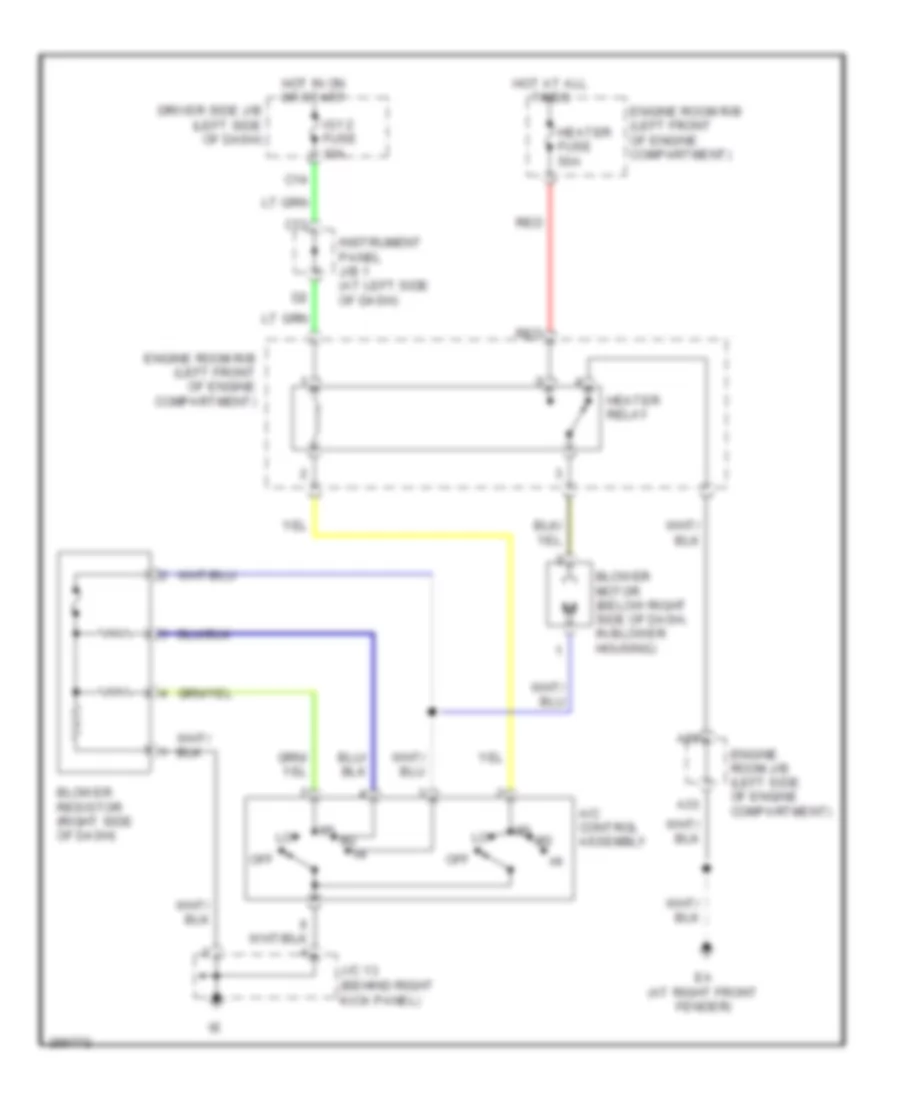 Heater Wiring Diagram for Toyota Tacoma X-Runner 2008