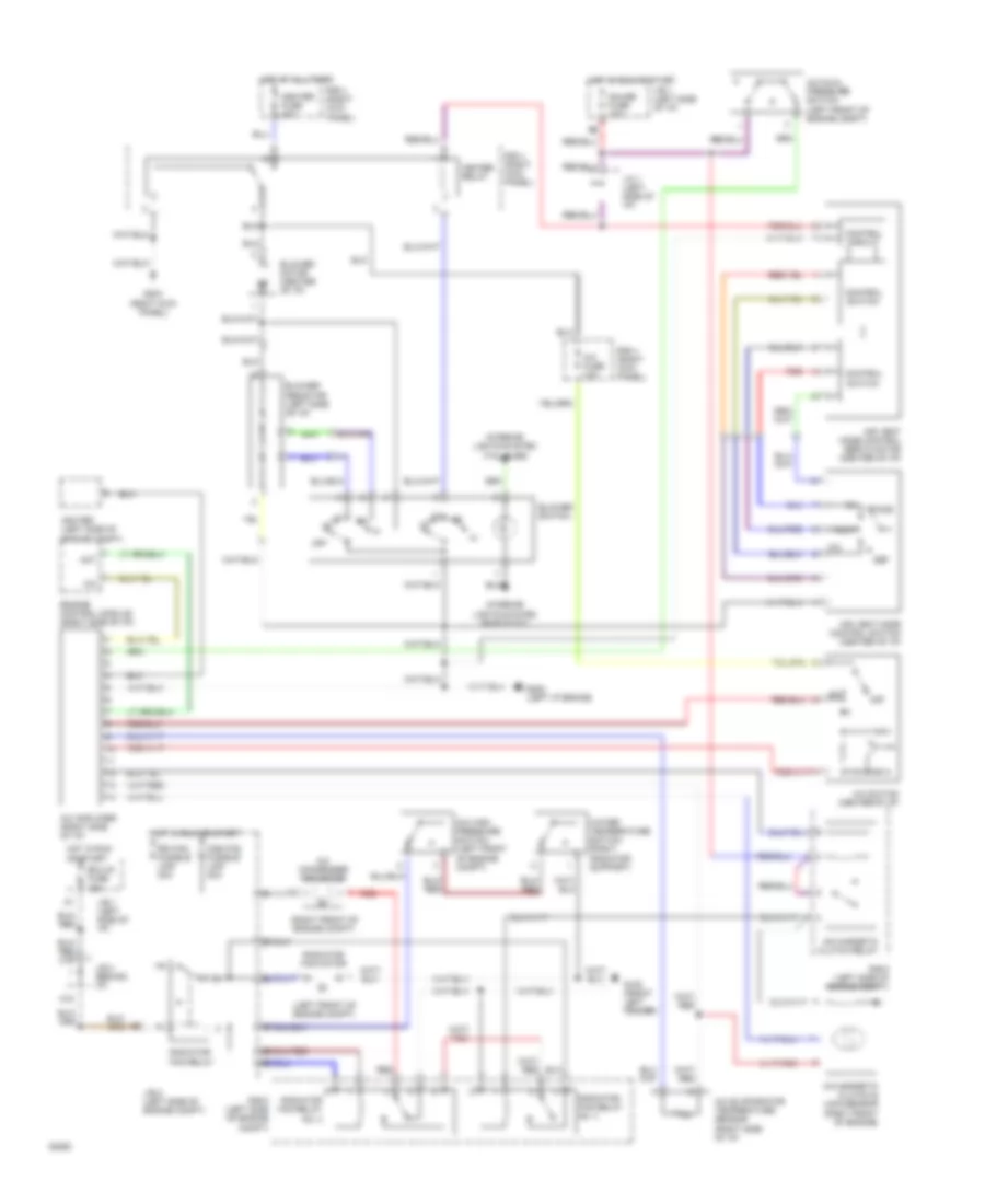 2.2L, AC Wiring Diagram, Lever Control Type for Toyota Camry XLE 1994