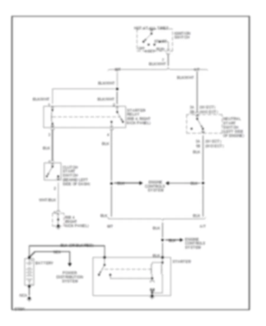 Starting Wiring Diagram for Toyota Celica All Trac 1991