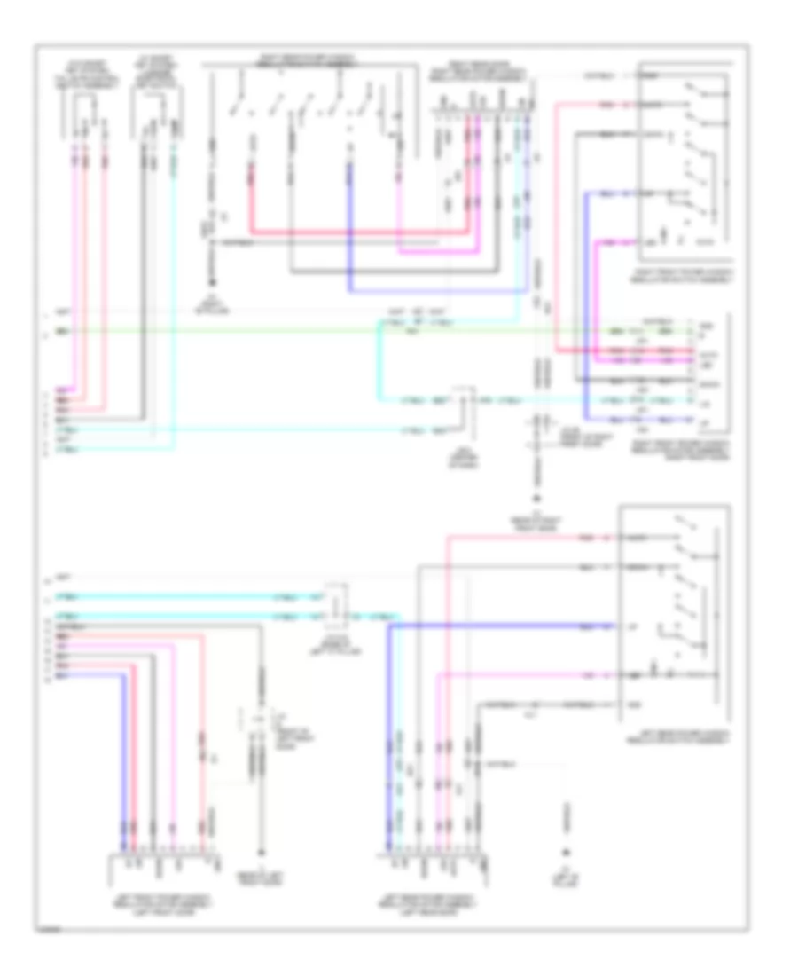 Power Windows Wiring Diagram (2 of 2) for Toyota 4Runner Limited 2011