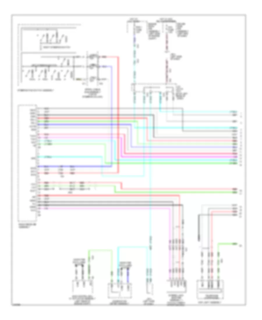 Radio Wiring Diagram, without Navigation with Separate Amplifier (1 of 3) for Toyota 4Runner Limited 2011
