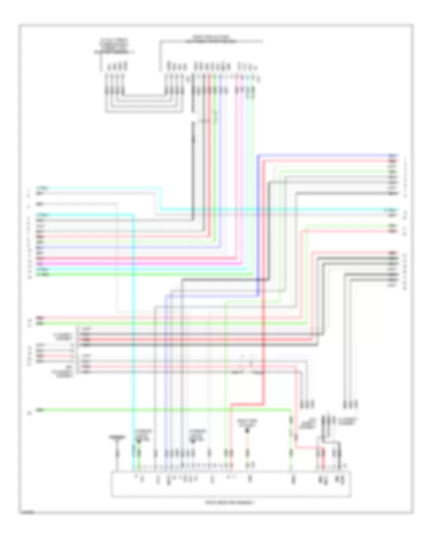 Radio Wiring Diagram, without Navigation with Separate Amplifier (2 of 3) for Toyota 4Runner Limited 2011