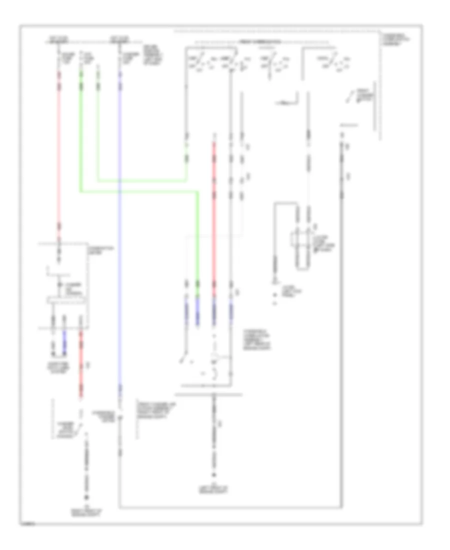 Электросхема передних стеклоочистителей дворников и омывателя лобового стекла для Toyota 4Runner Limited 2011