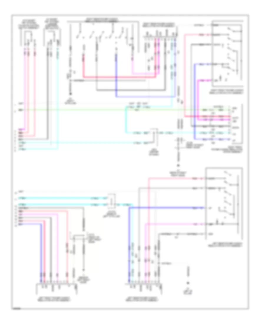 Power Windows Wiring Diagram (2 of 2) for Toyota 4Runner SR5 2013