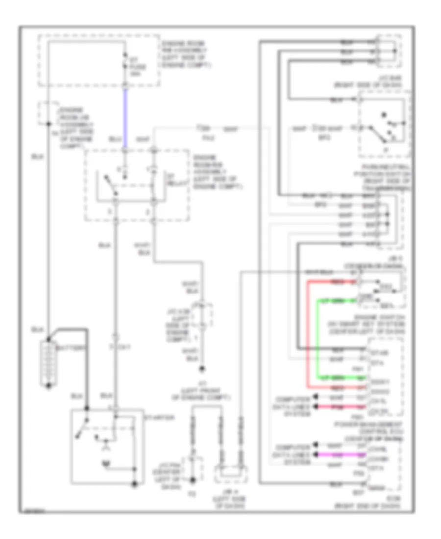 Starting Wiring Diagram, with Smart Key System for Toyota 4Runner SR5 2013